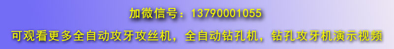更多直线式冲压件类全自动攻丝机视频微信号